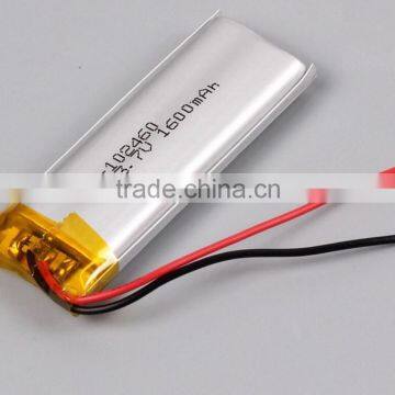 Rechargeable Li-polymer Battery 102460 1600mAh 3.7V With Stable PCM