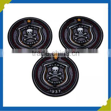 New design soccer club 3D heat transfer flocking patch for sportswear