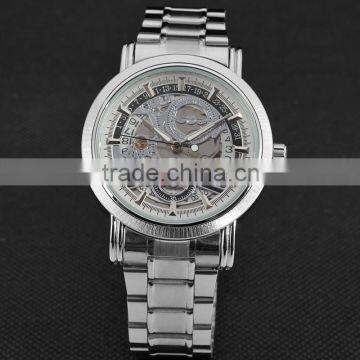 New Silver Watches Luury Brand Men's Fashion Automatic Embossed Skeleton Man Mechanical Watches Relogio Masculino Relojes photo-5