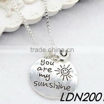 You are my sunshine best friend gift necklace girlfriend gift necklace