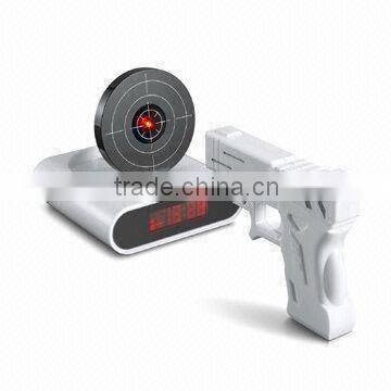 Gun Alarm Clock with Shooting and Recording Clock Feature