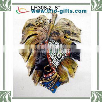 Resin Souvenir Leaf Shape Wall Hanging Ornament