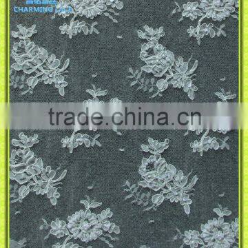 Embroiedered Raschel lace fabric CR019C4B