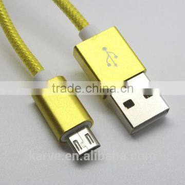 Direct manufacturer aluminum micro usb charging & sync cable