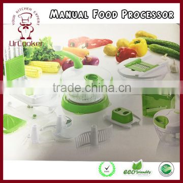 Hot selling Multifunction Hand-Powered Food Chopper/ Mincer / Blender to Chop Fruits, Vegetables, Nuts, Herbs, Onions, Garlics