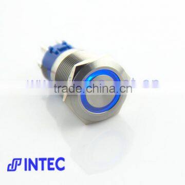 19mm metal switch, LED and Latch switch, Stainless Steel 12V switch