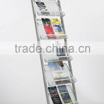 floor standing metal newspaper rack