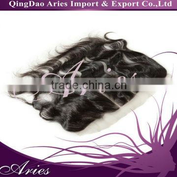 Brazilian Black Body Wave Hair Lace Frontal Bleached Knots, 13*4 Size 3 Way Part Top Closure