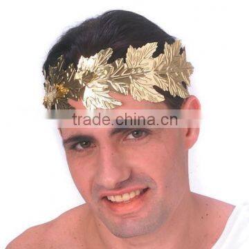 Gold roman greek leaf laurel wreath headband