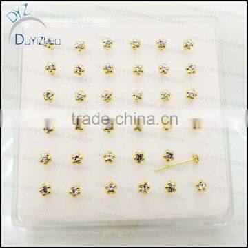 Real Gold Sterling Silver Nose Pins photo-2