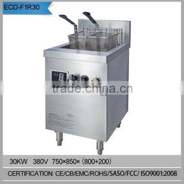 2 tank electric induction deep fryer