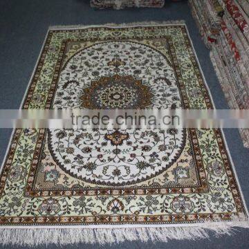 high quality isfahan hand knotted pure silk rug factory in canton fair