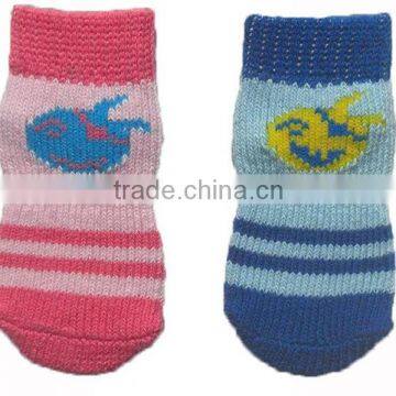 Adorable dog knitting socks / scratch prevention pet sock anti-slip stocking