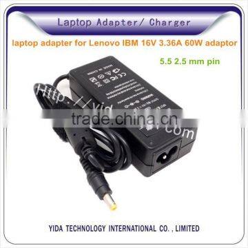 Best replacement AC Power laptop adapter for Lenovo IBM 16V 3.36A 60W adaptor 5.5*2.5