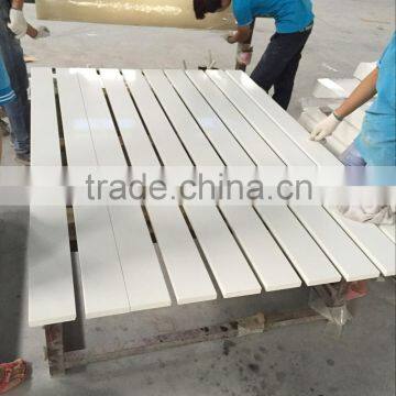 white artificial stone tile strips