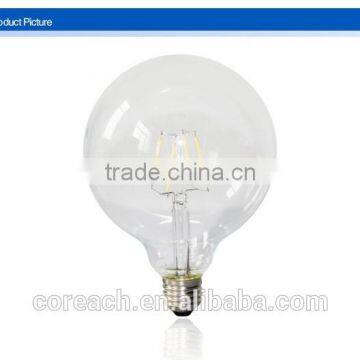 Hot sale Filament LED Bulb Clear Glass bulb AC100-240V E27 A60 CE 4W 6W 8W Edison Filament bulb Warm/White Indoor LED Light