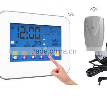 RF Wireless Weather Station With Touch Screen Sound Controlled Backlight #S636BS photo-2