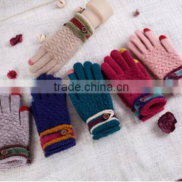 Hot Sale For Christmas Unisex Touch Screen Gloves For Couples 2 Fingertips With Conductive Fiber