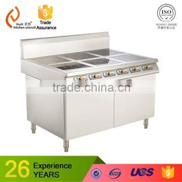 3.5KW multiply 6 heads 380V stainless steel commercial electric induction stove cooker cooktop made in China fast cooking M635