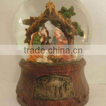 High quality resin customized religious snow globe