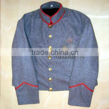 ACW Grey Shell Jacket With Red Piping on collar and cuffs