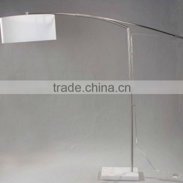 Marble base and stain nickel iron floor lamps/light for decorative