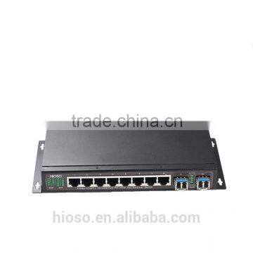 8 PoE Ports with 2 SFP Uplink Ports PoE Switch 100 1000M