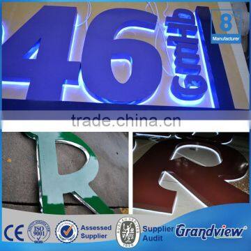 Outdoor Waterproof Matt Black Color 3D Backlit Acrylic Steel Letter Sign photo-4