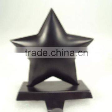 Aluminium Star Stocking Holder with Black Finised, Christmas Tree Stocking Holders For Home Decorations, X mas Stocking Holder