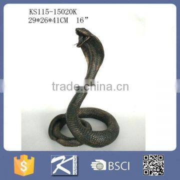 popular angry snake home decor resin figurine