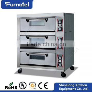 2016 Commercial Kitchen 3-Layer 6-Tray Industrial oven for bread Baking Oven For Sale