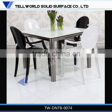 Grey Dining Room Furniture 8 Seats Acrylic Dining Table Chairs photo-5