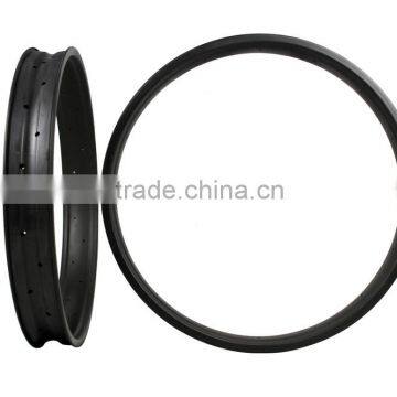 80mm Clincher Tubular 26er Clincher Super Light 190/197mm Rear Spacing Toray T800 Full Carbon 26er 80mm carbon fat bike rim