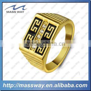 promotion gold brass alloy fashion championship custom 3D ring