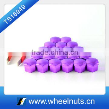 17mm Purple Plastic Bolts Covers Nut Protector and Removal Tool Car Wheel Universal