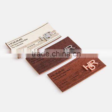 Popular Fashion Debossed Printing Brand Leather Patches for Man photo-5