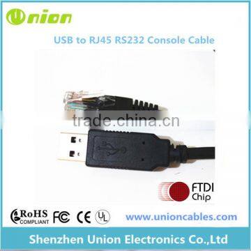 FTDI USB to RJ45 serial RS232 console rollover cable for Cisco routers