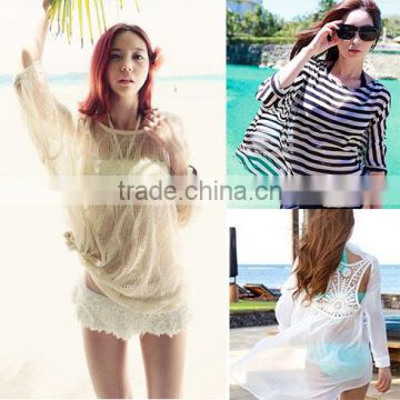 Women Cloak Swimwear Bikini Cover Up Hollow Crochet Beach Dress Top Blouse New