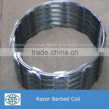 Low Price Hot Dipped Galvanized Razor Barbed Wire Coil For Fencing