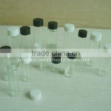 Glass vial with screw plastic cap