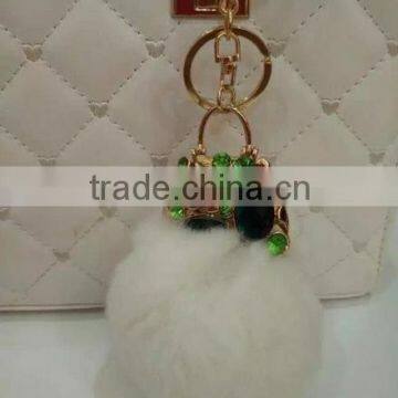 1229new Design Colourful Rabbit Fur Pom Pom Ball for Keyring and Bags photo-5
