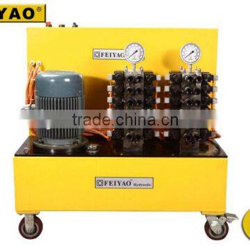 PLC control synchronous hydraulic jacking system