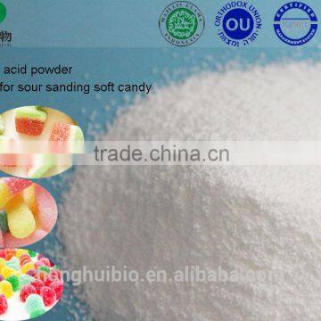 Food grade sour sanding confectionery used crystalline lactic acid sour agent acidulant