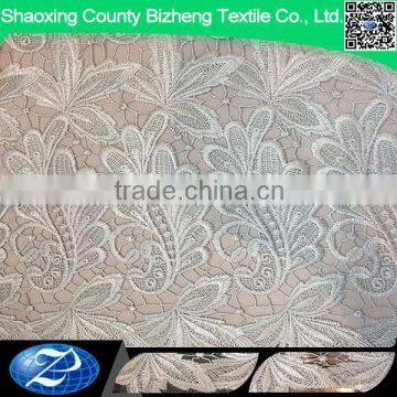 silvery leaf designs african lace fabrics cord lace