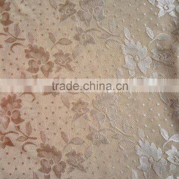 Factory new design 90/10 nylon spandex floral patern jacquard fabric, female dress jacquard fabric