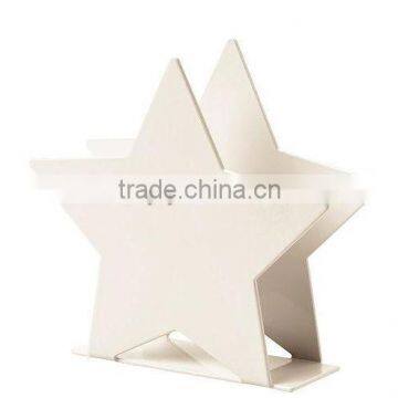 Metal white star tissue holder