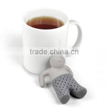 Hot Selling! Eco-friendly Silicone Mr tea infuser, silicone tea infuser for a mug or cup, FDA Approved