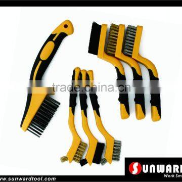 7PC Soft Grip Handle Steel Wire Brush Set