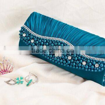 Beautiful Ladies Satin Beaded Handbag