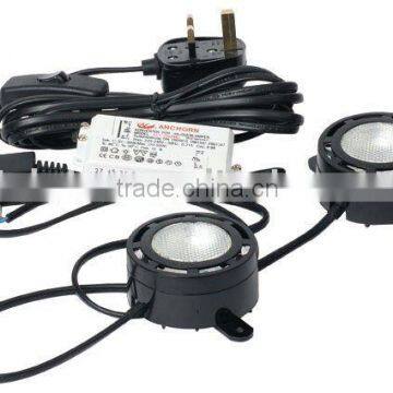 puck light fixture with transformer